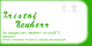 kristof neuherr business card